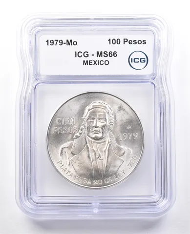 1979 Mo Mexico 100 Pesos Silver MS66 ICG