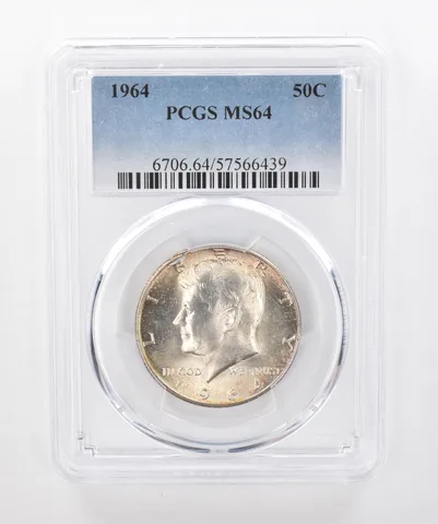 1964 Kennedy Half Dollar MS64 PCGS Beautiful Tone *1395
