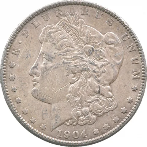 1904 Morgan Silver Dollar a8443