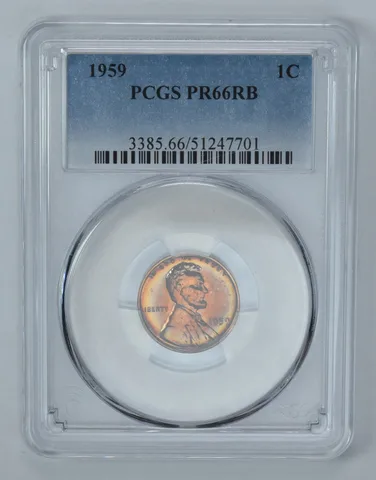 1959 Lincoln Memorial Cent PR66 RB PCGS Beautiful Tone *7199