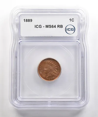 1889 Indian Head Cent MS64 RB ICG *5382
