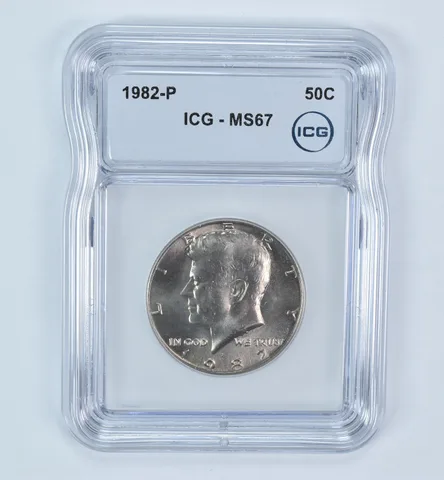 1982-P Kennedy Half Dollar MS67 ICG