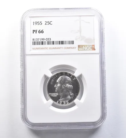 1955 Washington Quarter PF66 NGC Great Contrast - Looks Cam *6008