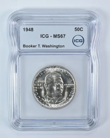 1948 Booker T Washington Commemorative Half Dollar MS67 ICG