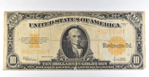 1922 $10 Gold Certificate Large Note Yellow Seal *8344