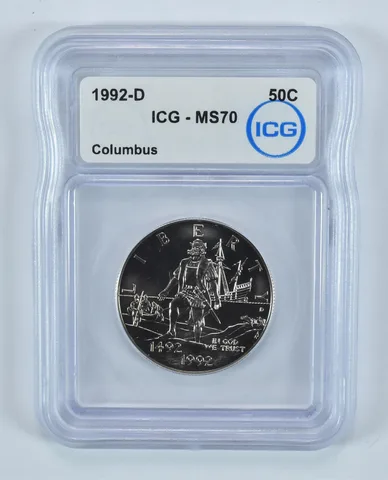 1992-D Columbus Commemorative Half Dollar MS70 ICG