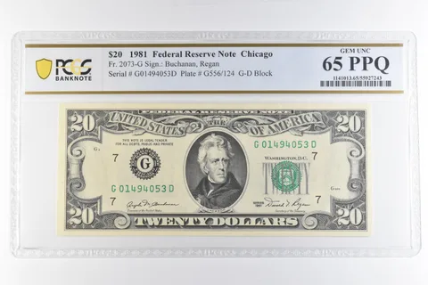 1981 $20 Chicago IL FRN Fr#2073-G Gem Unc 65 PPQ PCGS *6880