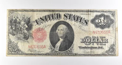 1917 $1 Legal Tender Large Note Red Seal *4534
