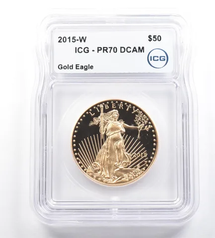 2015-W $50 American Gold Eagle 1 Oz Gold PR70 DCAM ICG