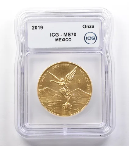 2019 Mo Mexico 1 Onza Gold Libertad MS70 ICG *2555
