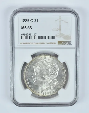 MS63 1885-O Morgan Silver Dollar NGC Beautifully Toned *7462