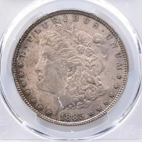 1885 Morgan Silver Dollar MS61 PCGS Beautiful Tone *2374