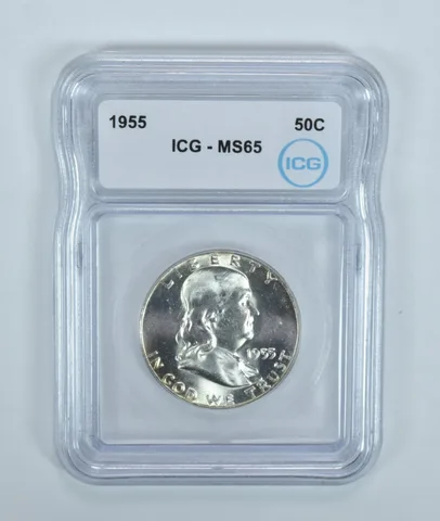 1955 Franklin Half Dollar MS65 ICG