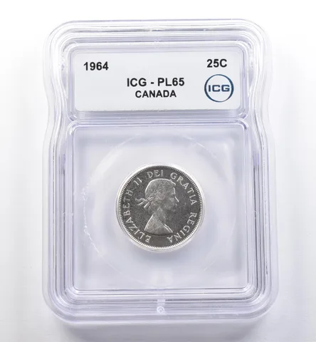 1964 Canada 25 Cents PL65 ICG a0234