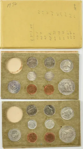 1956 US Mint P D Mint Set Envelope Unc BU a5742