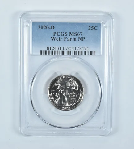 2020-D Washington Quarter ATB Weir Farm MS67 PCGS