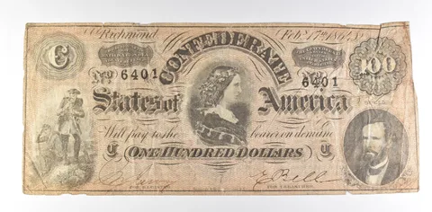 1864 $100 Confederate States Of America T-65 Large Note *8588