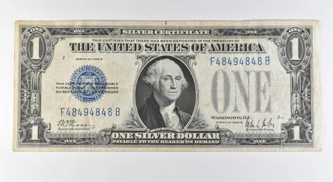 1928 B $1 Silver Certificate Blue Seal *9661