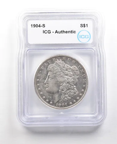 1904-S Morgan Silver Dollar Authentic ICG *6308