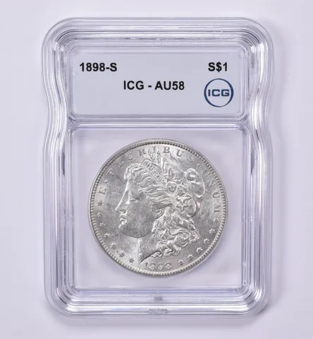 1898-S Morgan Silver Dollar AU58 ICG *0526