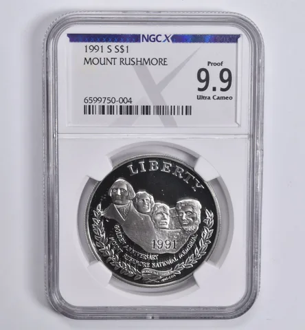 1991-S Mount Rushmore Commemorative Dollar Proof 9.9 NGC X NGCX