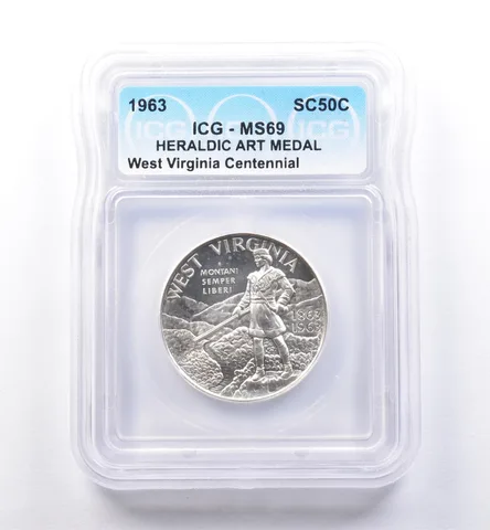 1963 So Called Half Dollar West Virginia Centennial MS69 ICG *8463