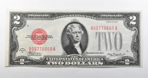 1928 C $2 US Note Red Seal a5362