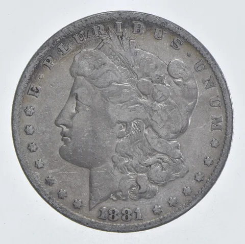 Early - 1881 Morgan Silver Dollar - 90% US Coin *944