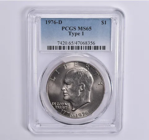 1976-D Eisenhower $1 Type 1 MS65 PCGS Blue Lbl