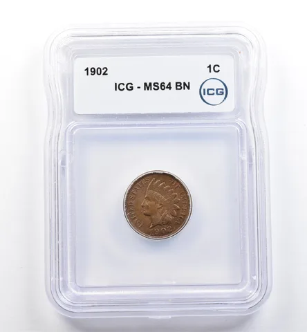 1902 Indian Head Cent MS64 BN ICG *0106
