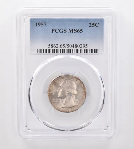 1957 Washington Quarter MS65 PCGS Beautiful Tone a0059
