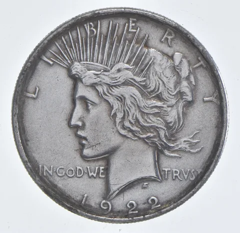 Better - 1922 Peace Silver Dollar - 90% US Coin *722