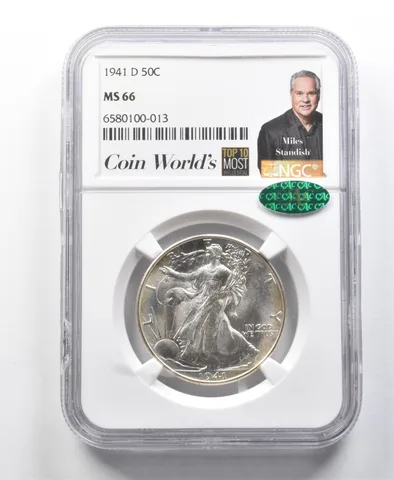 1941-D Walking Liberty Half Dollar Miles Standish MS66 NGC CAC *8546