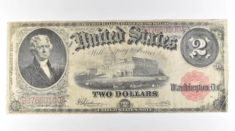 1917 $2 Legal Tender Large Note Red Seal *3074