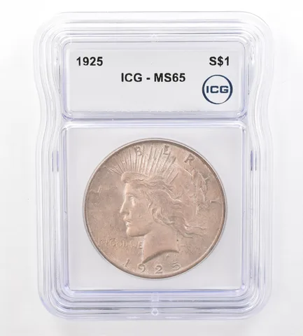 1925 Peace Silver Dollar MS65 ICG Beautiful Tone a7335