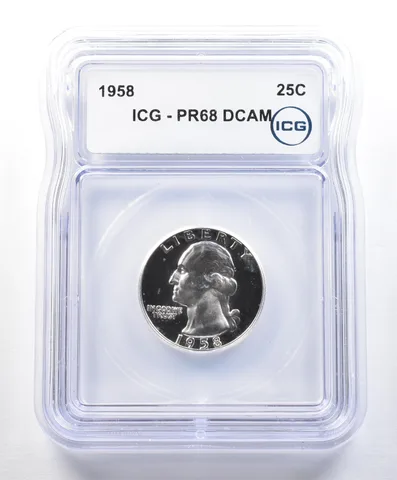 1958 Washington Quarter PR69 DCAM ICG *9012