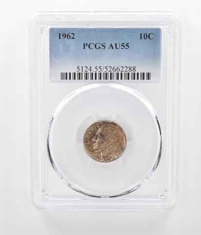1962 Roosevelt Dime AU55 PCGS Beautiful Tone *1041