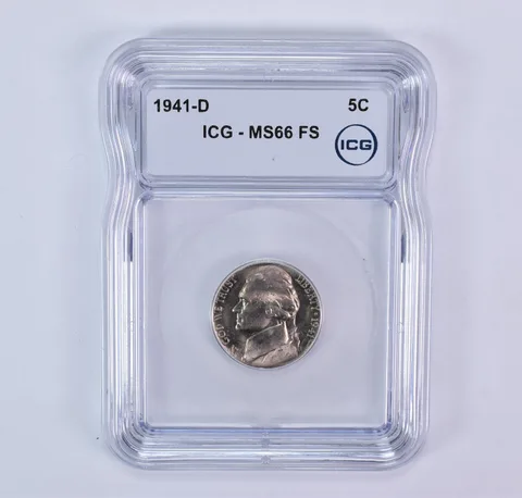 1941-D Jefferson Nickel MS66 FS ICG
