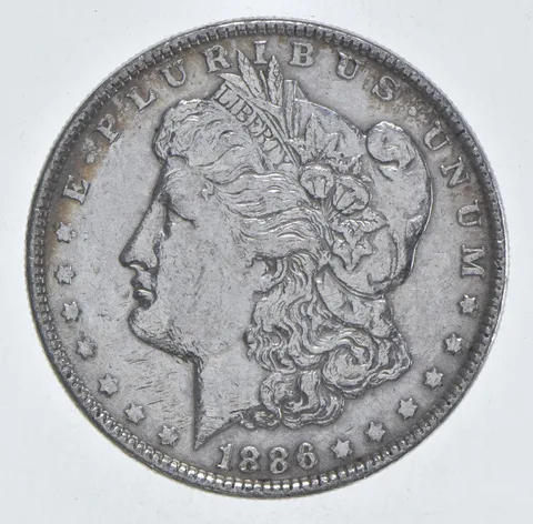 Better 1886 Morgan Silver Dollar - 90% US Coin - Nice Coin *446