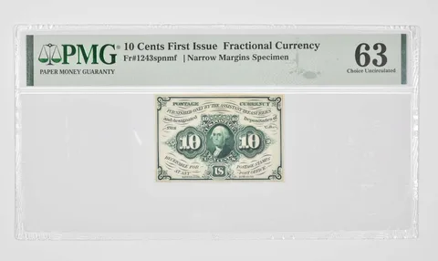 10 Cents 1st Issue US Fractional Postage Currency PMG 63 Fr# 1243 SPECIMEN *0916