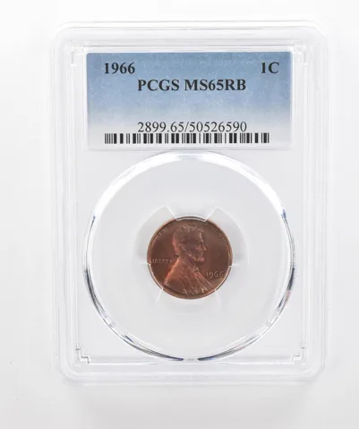 1966 Lincoln Memorial Cent MS65 RB PCGS Beautiful Tone *3037