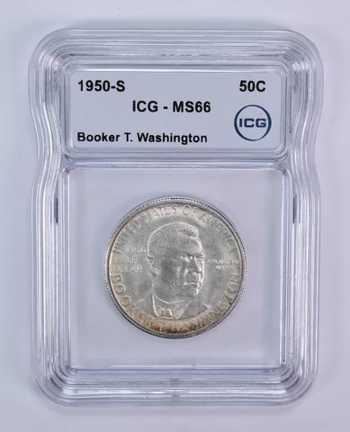 1950-S Booker T Washington Commemorative Half Dollar MS66 ICG