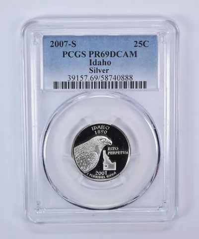 2007-S Washington State Quarter Silver Idaho PR69 DCAM PCGS