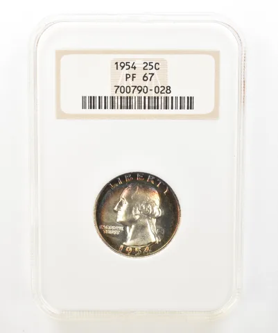 1954 Washington Quarter PF67 NGC Beautiful Tone a5182