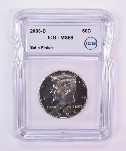 2006-D Kennedy Half Dollar Satin Finish MS68 ICG