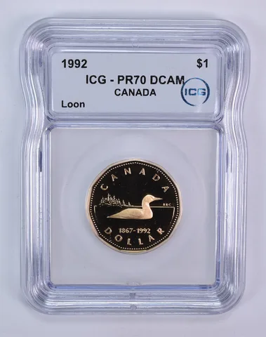 1992 Canada 1 Dollar Loon PR70 DCAM ICG