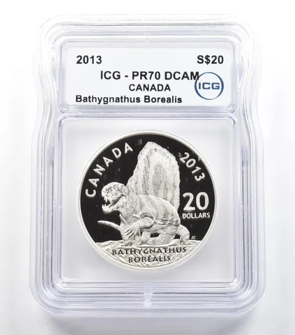 2013 Canada 20 Dollars Silver 1 Oz Bathygnathus Borealis PR70 DCAM ICG *5558