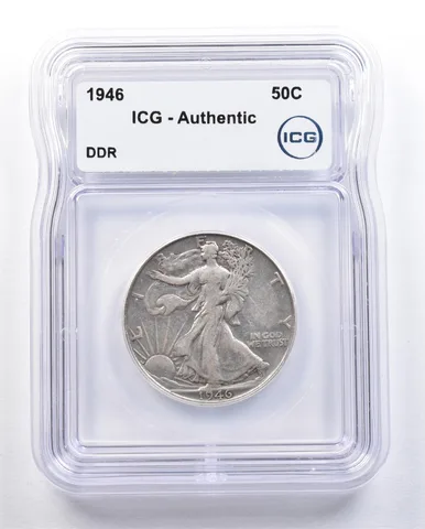 1946 Walking Liberty Half Dollar DDR Authentic ICG *1660