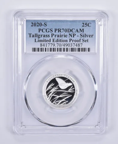 2020-S Quarter Silver Tallgrass Prairie Limited Edition Set PR70 PCGS