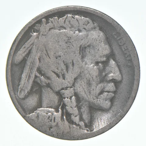 1920-D Indian Head Buffalo Nickel Average Circ